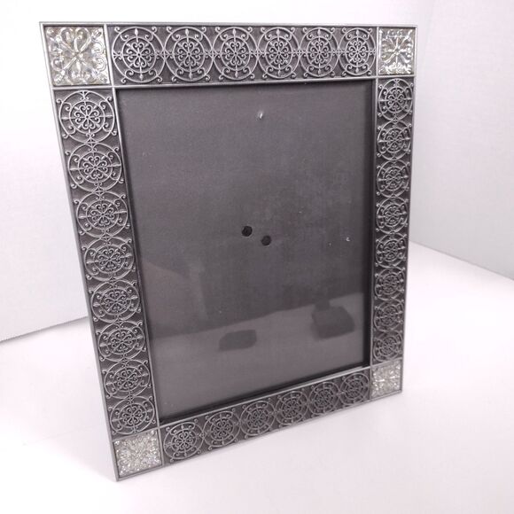 Wilton Large Silver Tone Ornate Art Deco Picture Frame Pewter - Picture 2 of 8